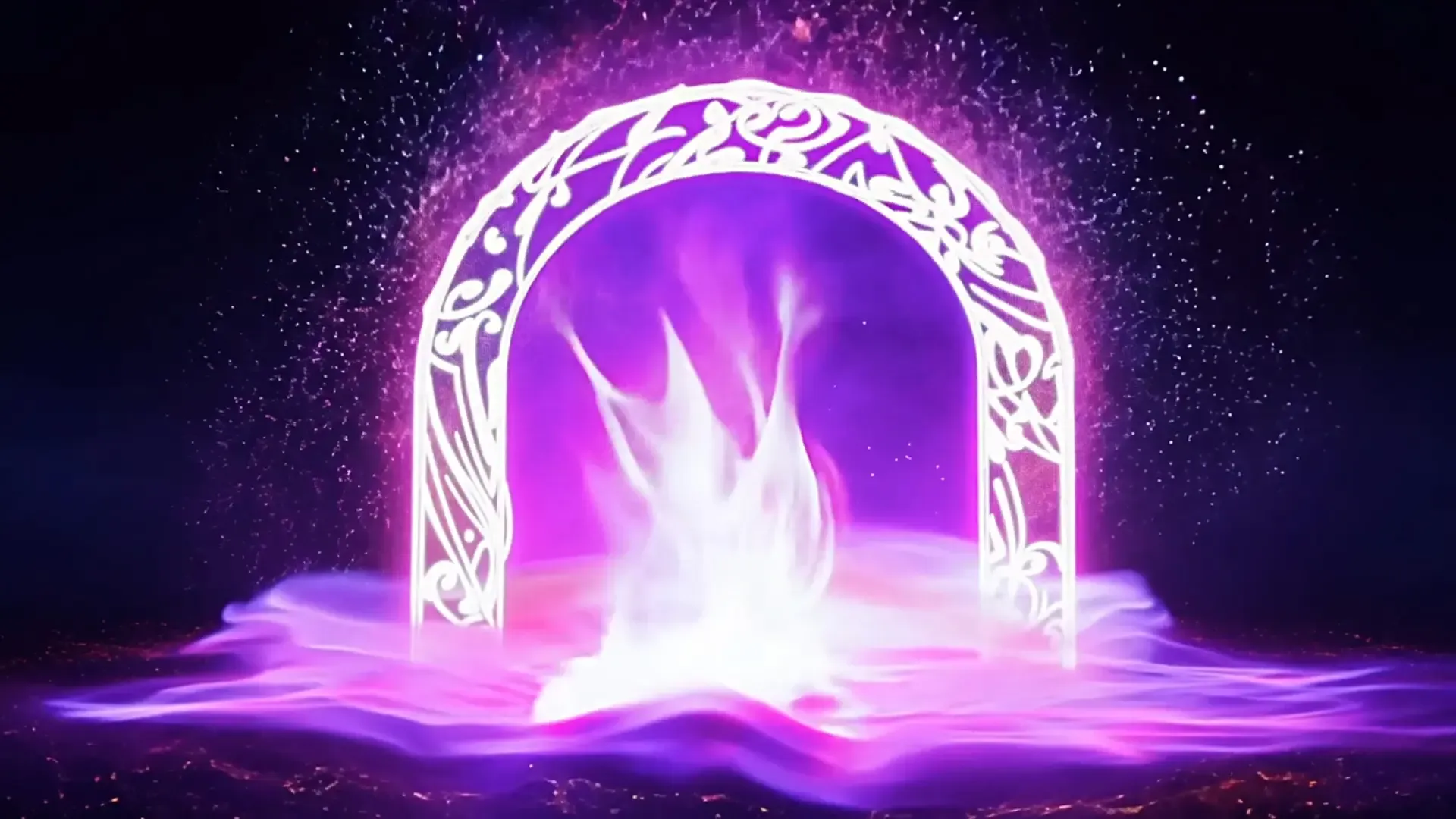 Mystical Portal with Purple Fire Overlay for Logo Animation